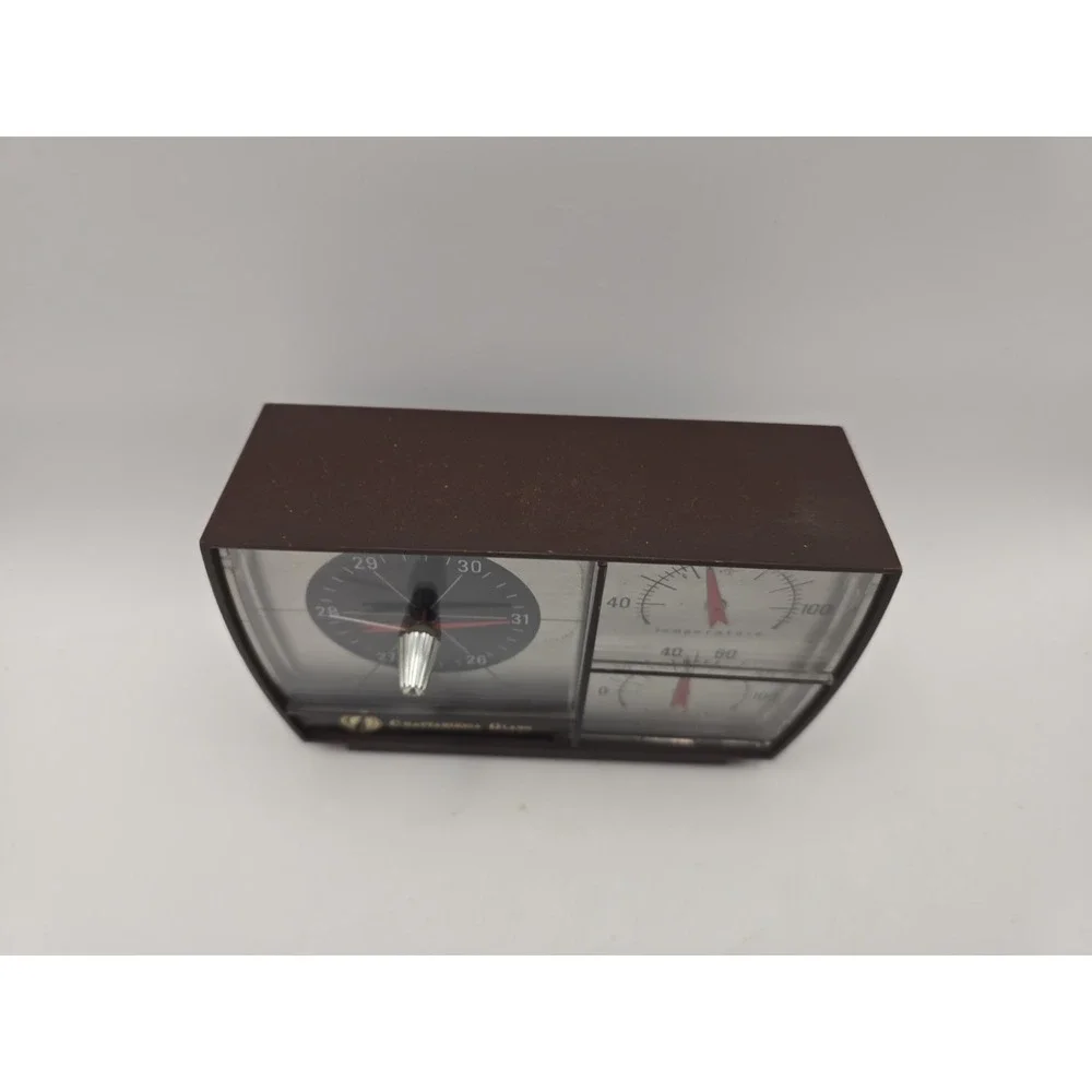 Vtg Honeywell MCM Desktop Weather Station Barometer Thermometer Humidity 5.25